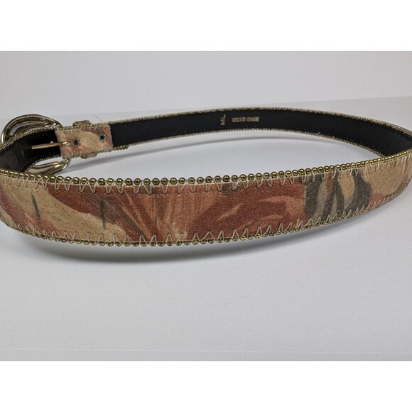 Impressionist Painting Style Leather Bonded Belt Size ML - Picture 5 of 5